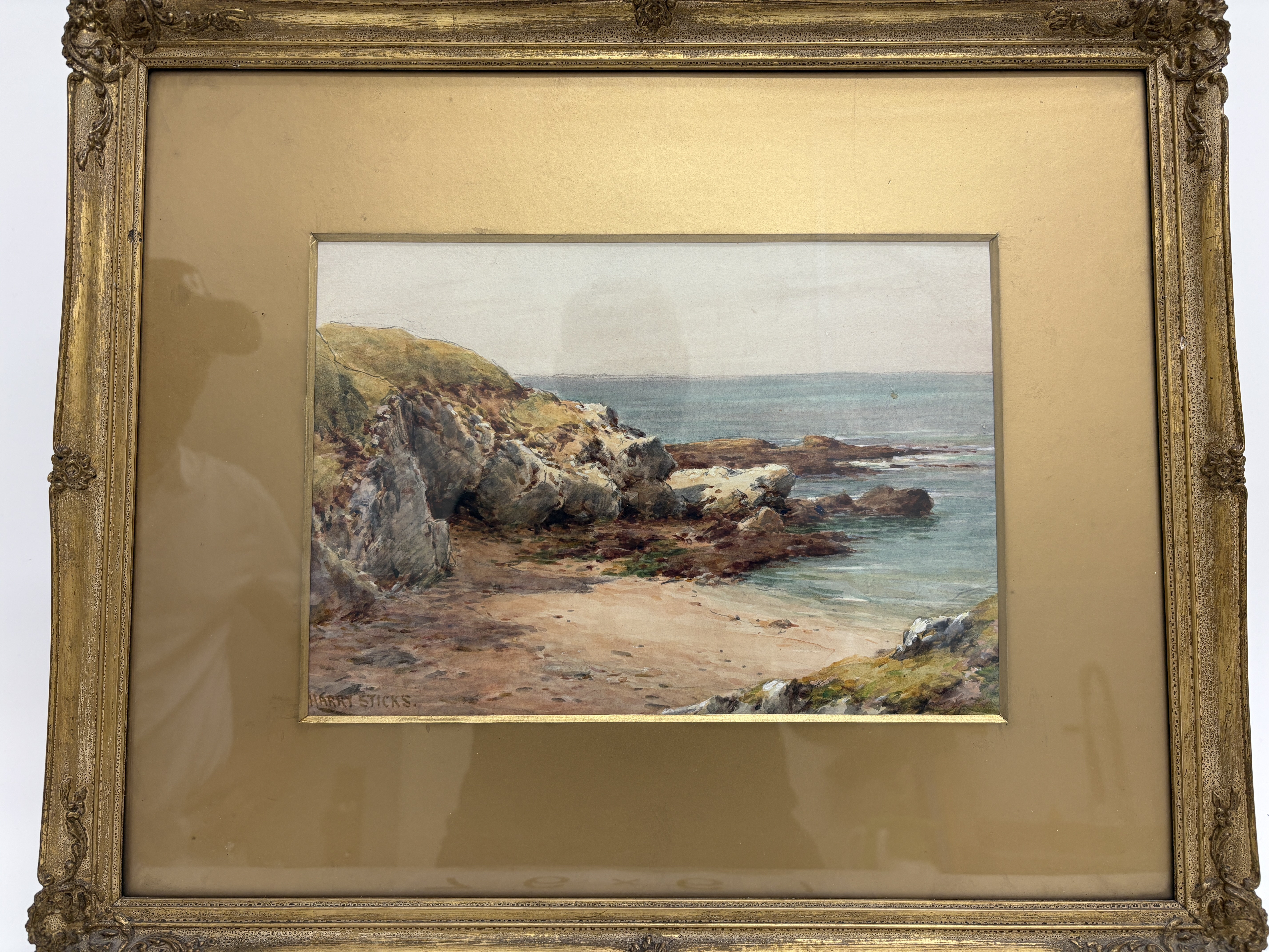 Harry Sticks (British, 1867-1938) Coastal Scene Watercolour