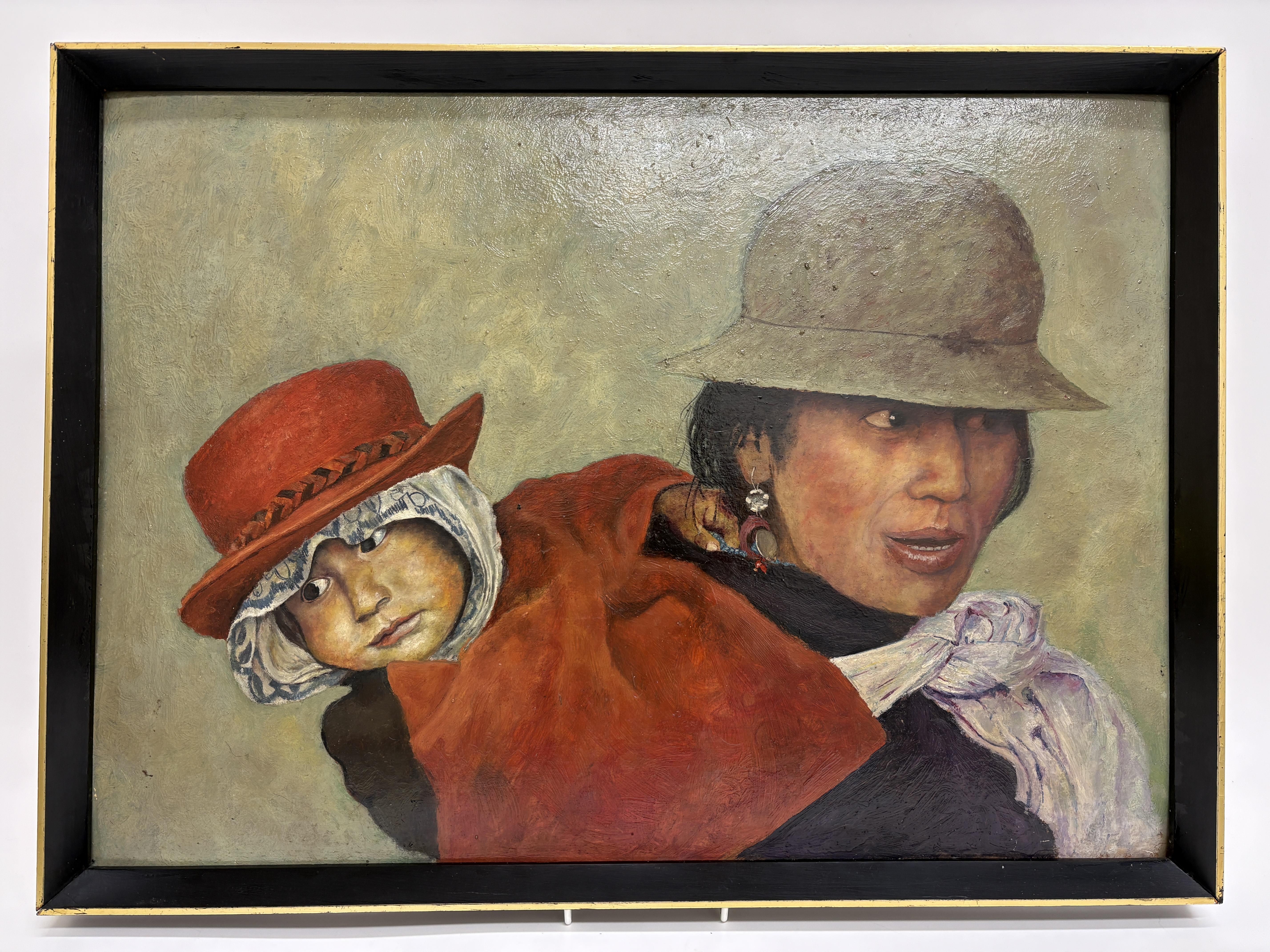 Winifred McGregor, Peruvian Woman and Child, oil on board