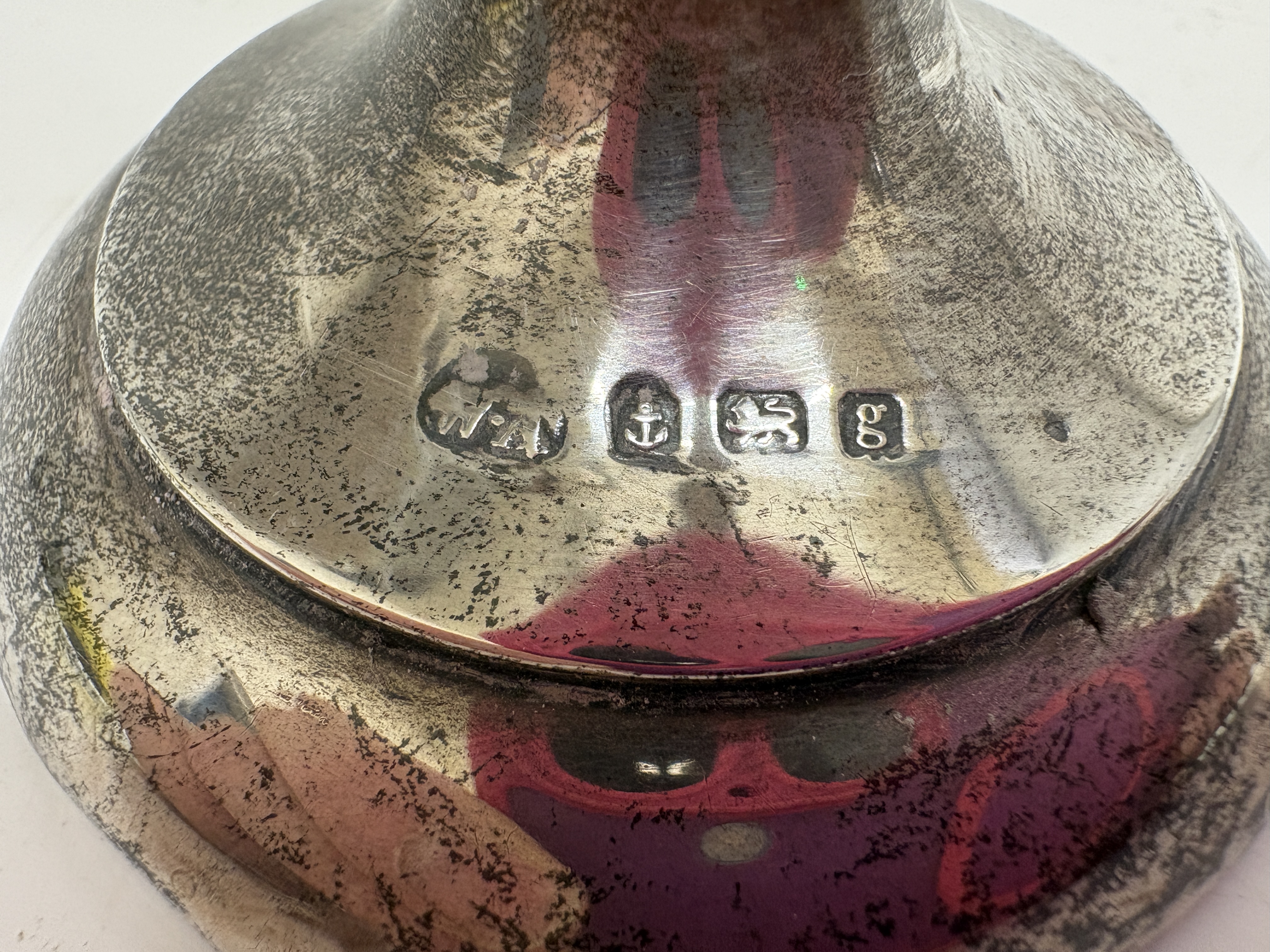 A sterling silver trumpet-shaped specimen vase, 1906 Gross circa 180g (base filled)