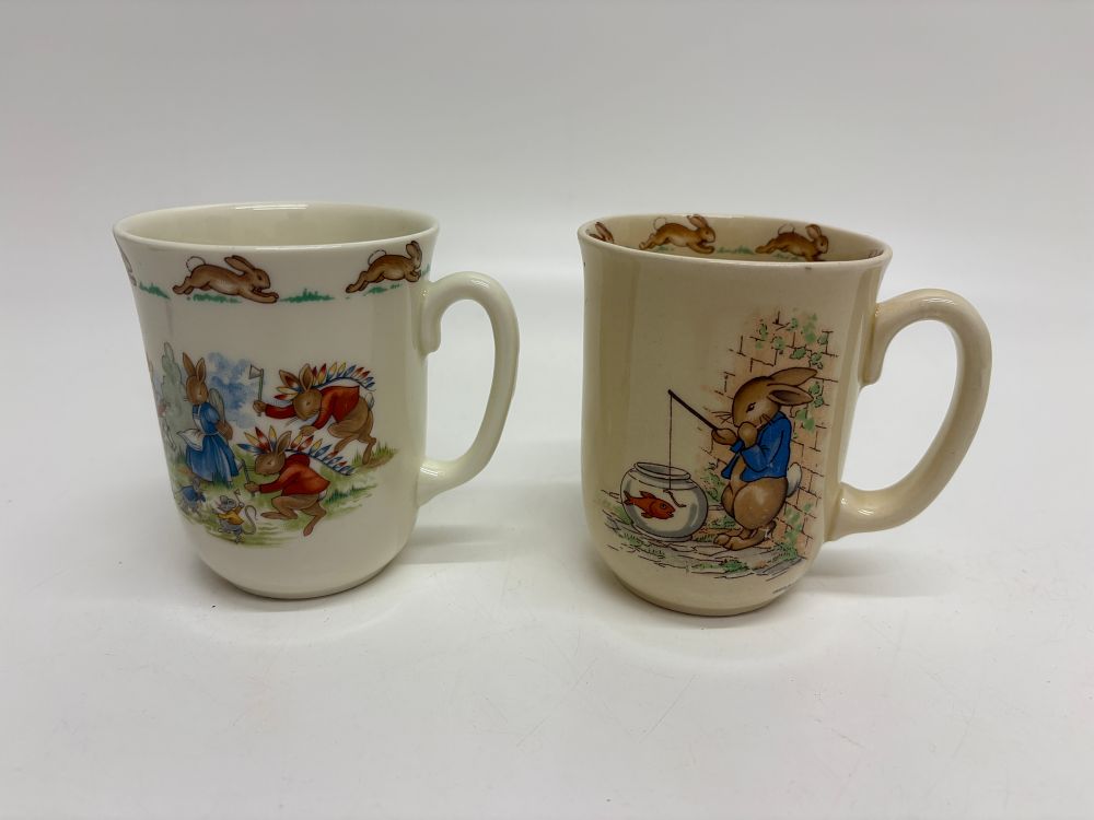 Lot 665: Two Royal Doulton Bunnykins ceramic mugs