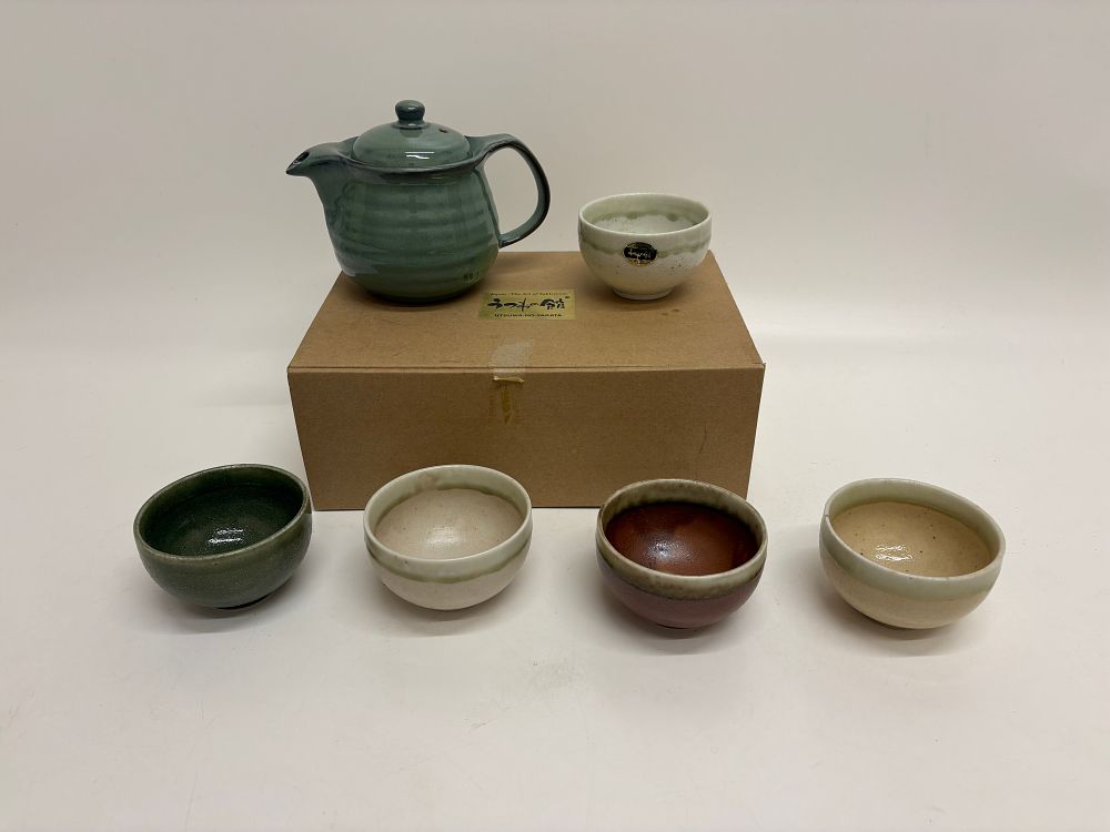 Lot 710: A Japanese Utsuwa-no-Yakata ceramic tea set
