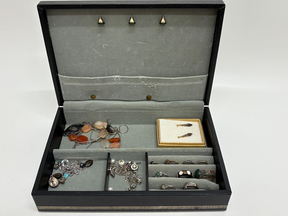 Lot 721: An Assortment of Sterling Silver and 925 Costume Jewellery including a Brooch and Rings