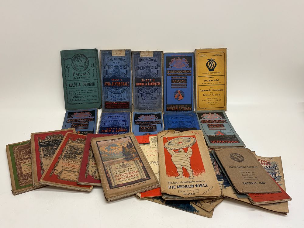 Lot 756: Various. A Collection of Vintage British Folding Maps and Ephemera. Multiple Publishers, c.1900-1950.