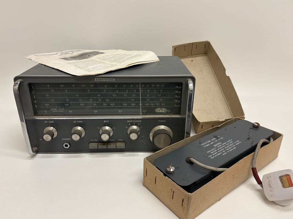 Lot 742: An Eddystone EC10 Transistorised Communications Receiver with Power Unit and Instruction Manual