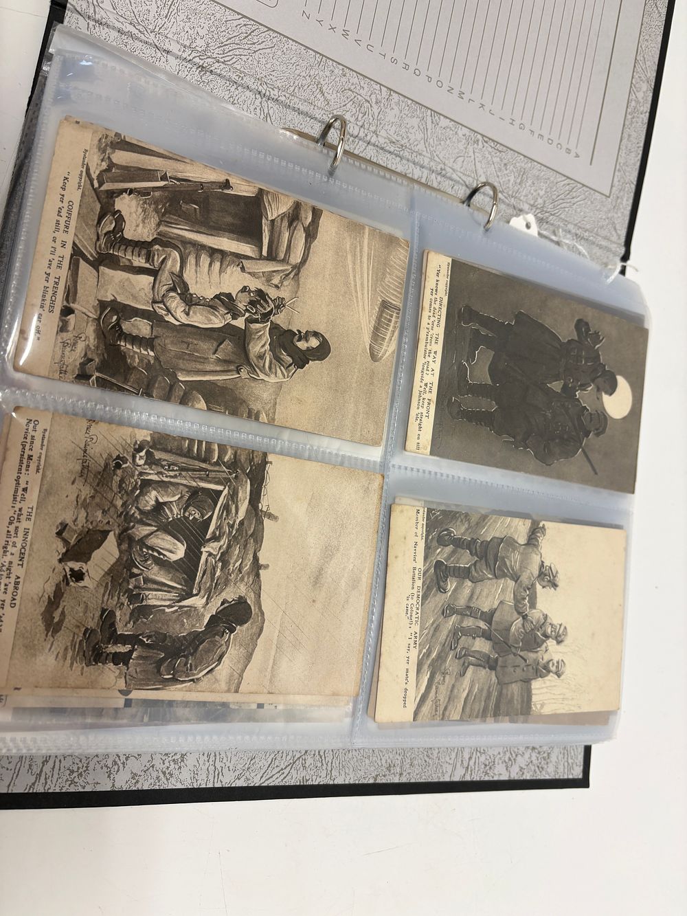 Lot 651: A collection of approximately 60 to 80 vintage British military and aviation postcards including Bruce Bairnsfather Fragments from France series