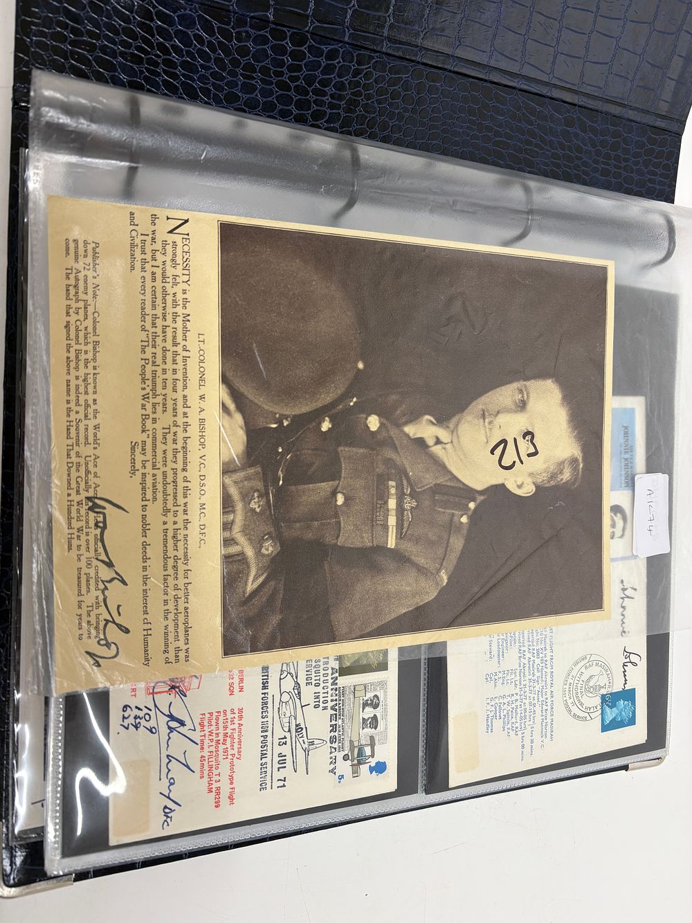 Lot 649: A Collection of Aviation and Military Commemorative Signed Covers and Ephemera