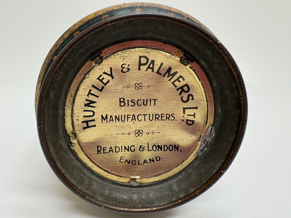 Lot 592: Huntley & Palmers Ltd Egyptian Revival Vase Shape Lithographed Biscuit Tin