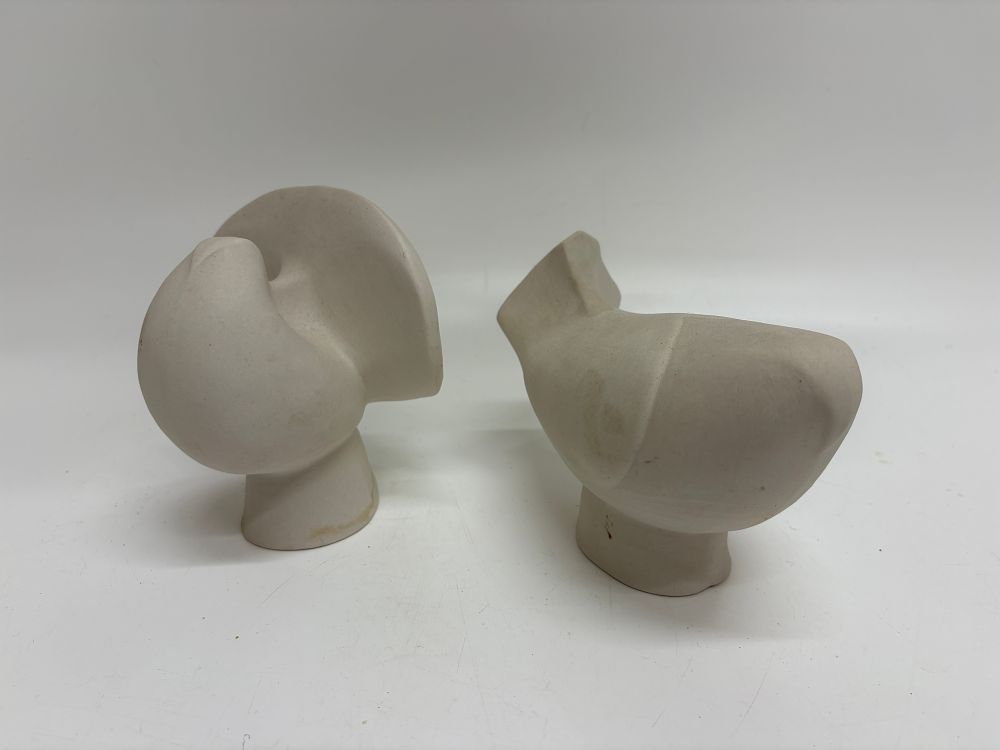 Lot 563: Winifred Wright, A Pair of Modernist Ceramic Bird Sculptures