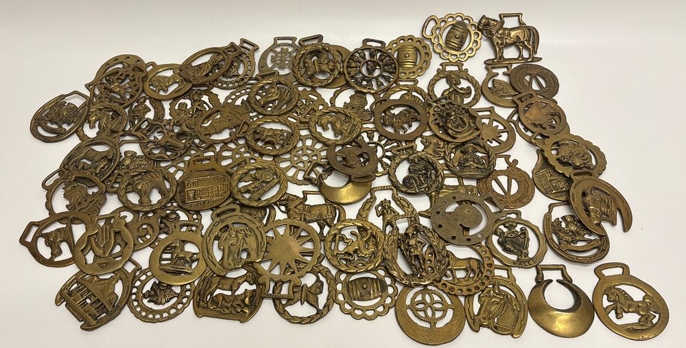 Lot 168: A Collection of Antique and Vintage Cast Brass Horse Brasses