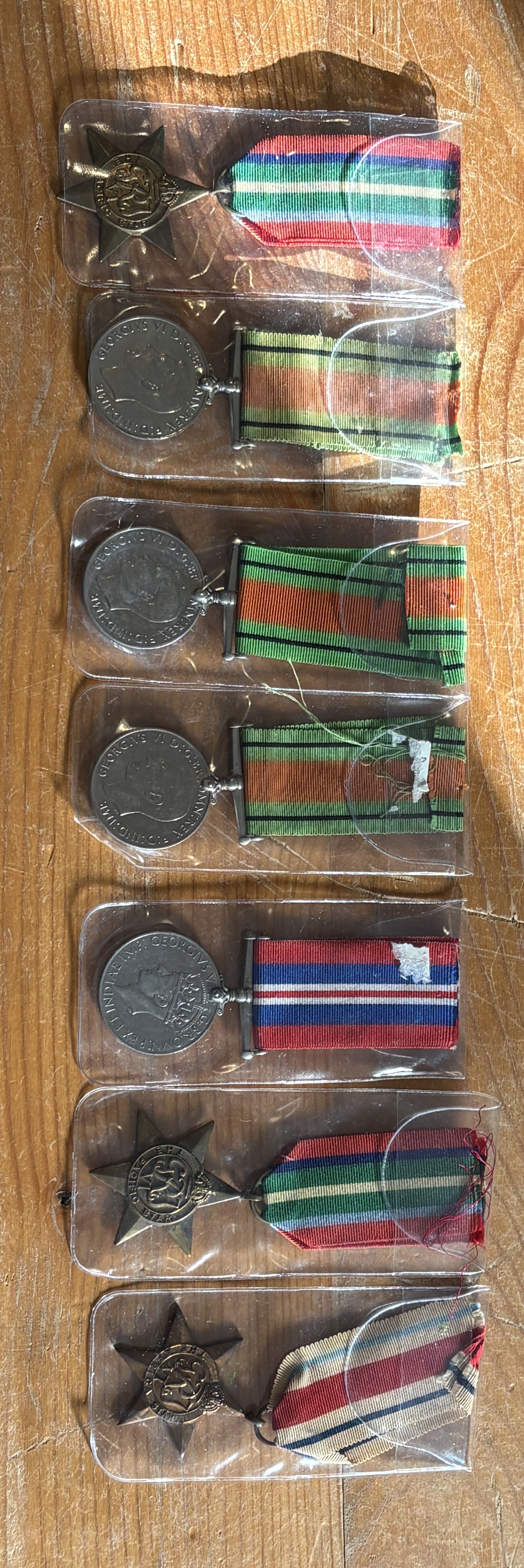 A group of seven British military campaign medals from the Second World War - Re entered Lot from last sale user error