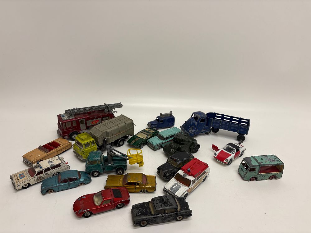 Lot 466: A Collection of Vintage Die-Cast Metal Toy Vehicles including Dinky Toys, Corgi Toys, Matchbox and Louis Marx