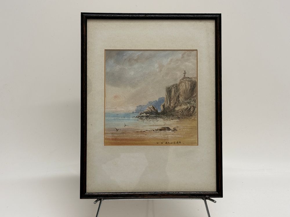 Lot 150: Victor Noble Rainbird Signed Coastal Watercolor Landscape