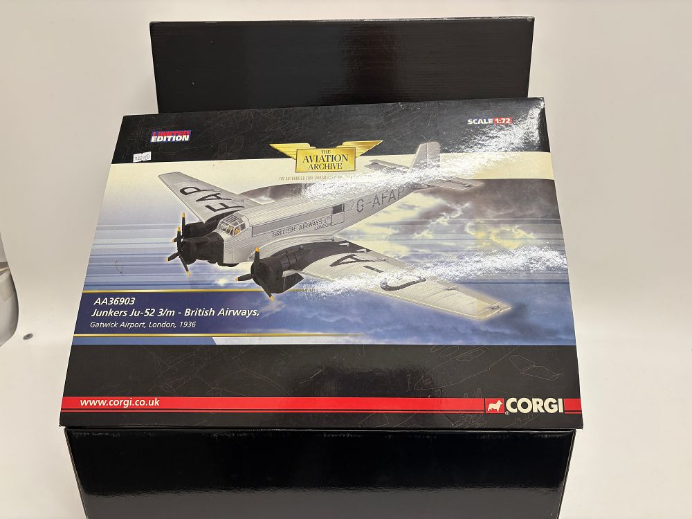 Lot 493: Corgi The Aviation Archive AA36903 Junkers Ju-52 3/m British Airways Ltd Model Aircraft