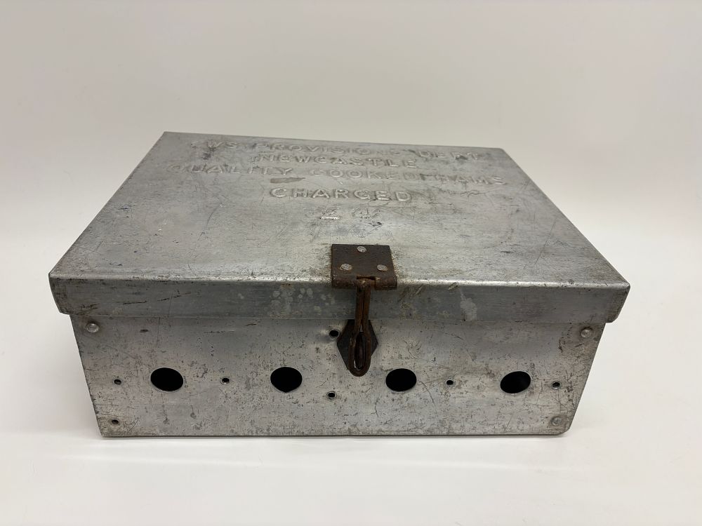 Lot 406: CWS Provisions Dept Newcastle Aluminum Ham Transport Box