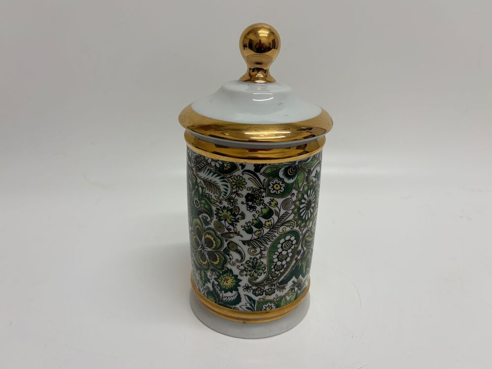 Lot 519: A CP Limoges Paisley Pattern Porcelain Lidded Jar