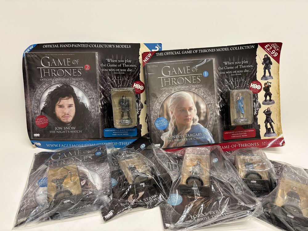 Lot 548: A full set 1-60 plus all the extras in the Collection - Eaglemoss Game of Thrones Hand Painted Collector Models and Memorabilia