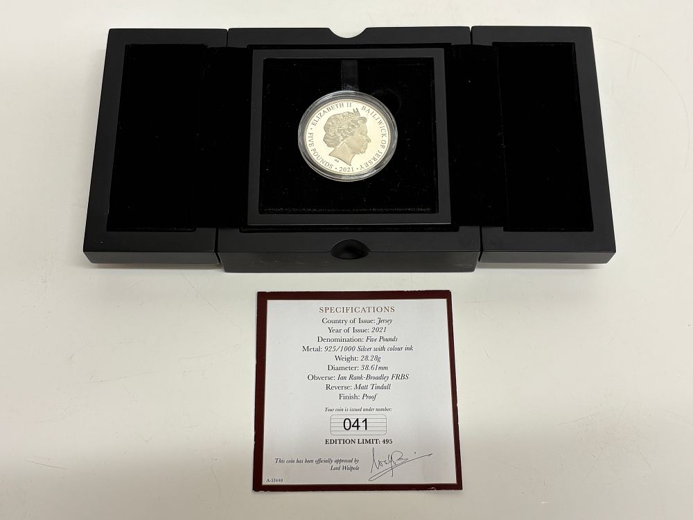 Lot 107: A 2021 Bailiwick of Jersey Five Pounds Silver Proof Coin Sir Robert Walpole