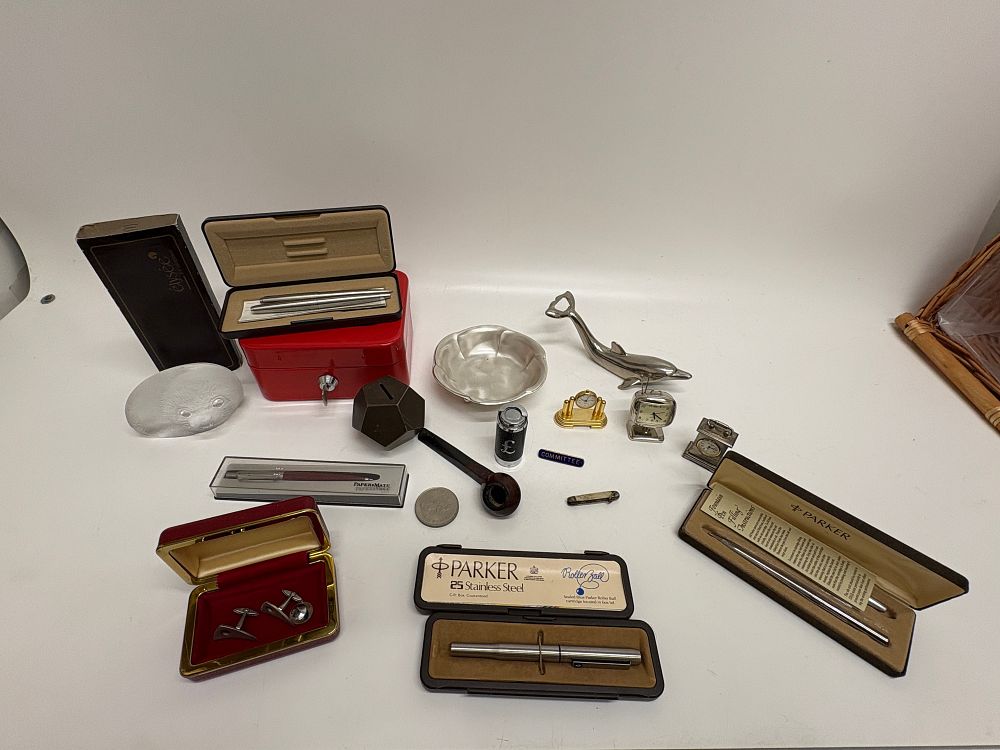 Lot 234: A Collection of Parker, Élysée and Paper Mate Writing Instruments and Desk Accessories