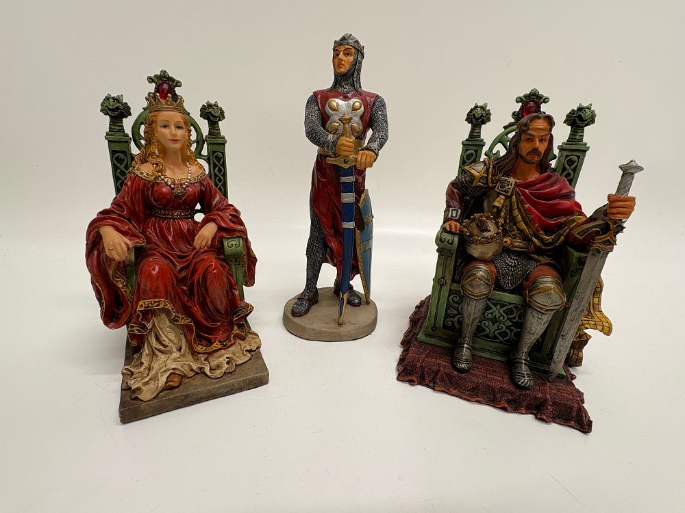 Lot 695: A Trio of Decorative Medieval Figural Sculptures