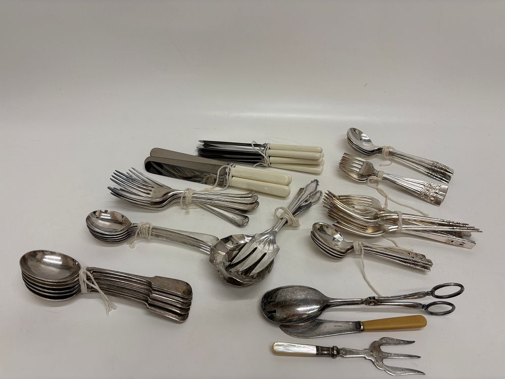 Lot 717: An Assortment of Silver-plated and Stainless Steel Flatware including Community and Cooper Bros & Sons Ltd