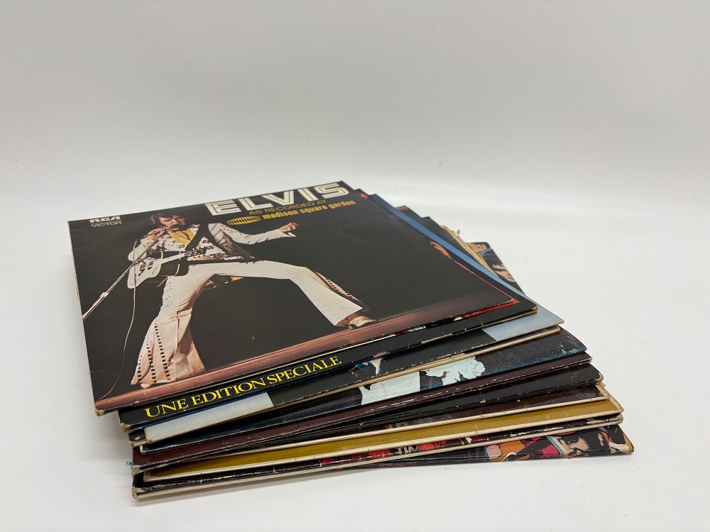 Lot 718: A Collection of Elvis Presley and Other Pop Rock Vinyl LP Records