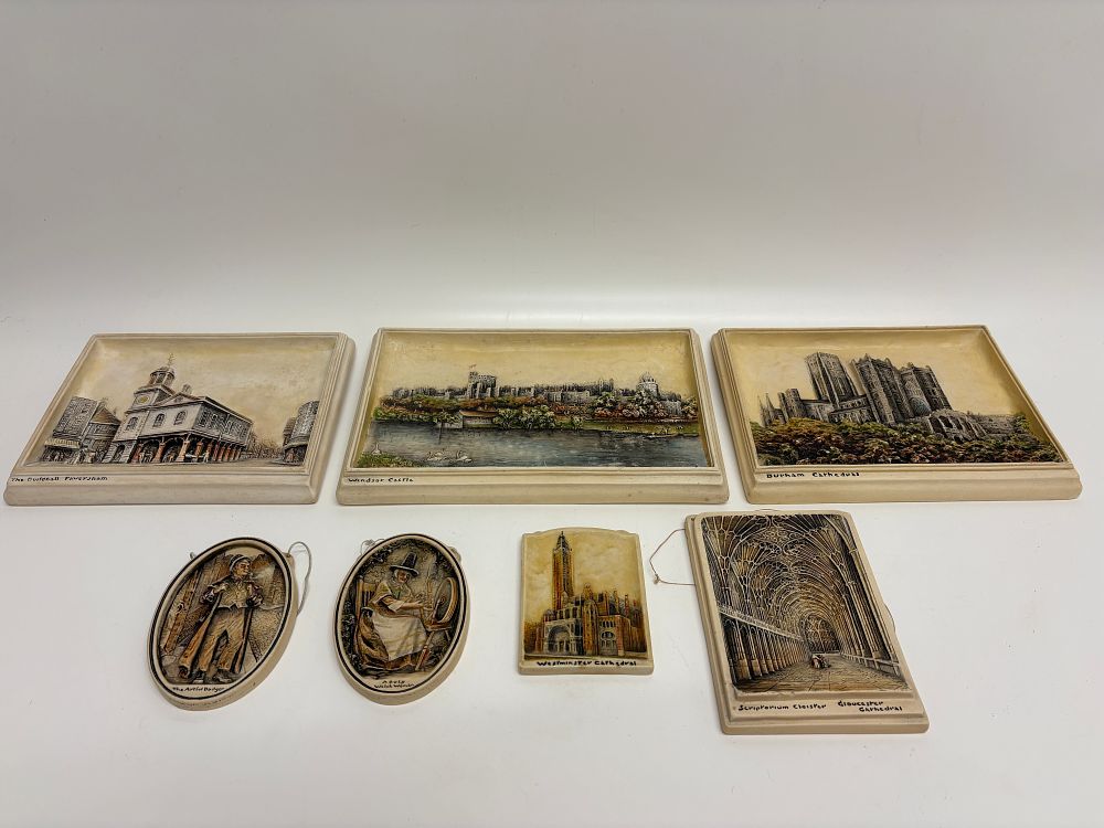 Lot 748: A Collection of Osborne Ivorex Relief Moulded Wall Plaques