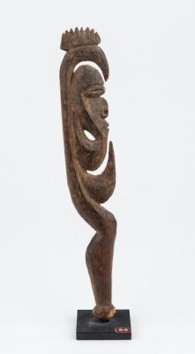 Papua New Guinea Meat Hook. Carved meat hook has the carved profile of a warrior and comes with