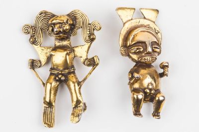 Inca Gods / Reproduction Brooches. Each is marked Alva Studios, Reproduction, and these brooches