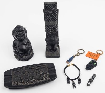 Vintage Hawaiian Carved Items. (1) Kanaloa is a "Tiki God per Coco Joe's interpretations of