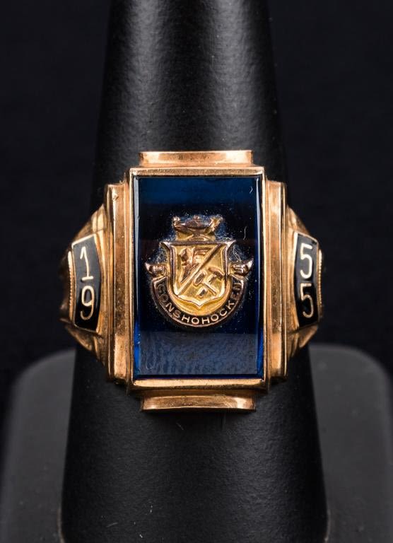 10K Gold 1955 Conshohocken HS Ring. 10K gold 1955 Conshohocken High School ring. Inside of ring 