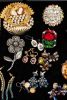Stone, Rhinestone, & Coral Jewelry. 26 pieces of costume jewelry featuring a 32" polished stone Image - 2