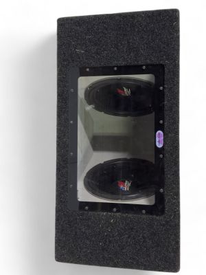 Obcon, Lanzar Speaker w/ Subwoofers. An Obcon, Lanzar speaker with two sub woofers (diameter 