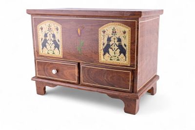 Cabinet Made Folk Art Salesman Sample Chest. 20th C cabinet made Folk Art salesman sample dower 