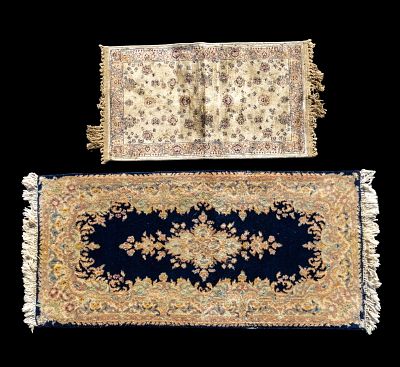 Oriental Floral Rug, Persian Tabriz. 2 rugs including an Oriental floral rug and a Persian 
