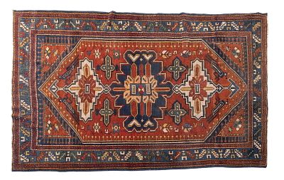 Antique Caucasian Rug. Antique Caucasian rug. Measures approx. 4' 3" W x 6' 6" L. Condition: 