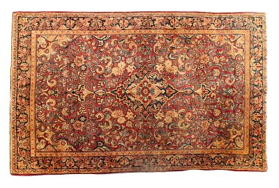 Sarouk Rug. Sarouk rug. Measures approx. 4' 2" W x 6' 5" L. Condition: Absence of a condition 
