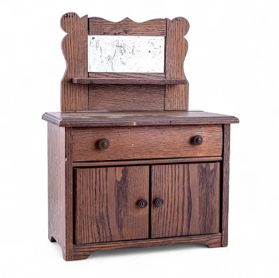 Arts and Crafts Salesman Sample Sideboard. An antique dark wood Arts and Crafts Salesman Sample 