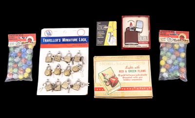 Vintage General Store Items. Group of vintage general store items including a Traveller's 