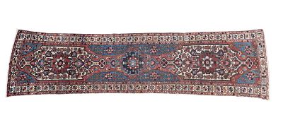 Antique Hamadan Rug / Runner ~11.25'. Antique Hamadan rug measuring approx. 11'3" x 2'9". 
