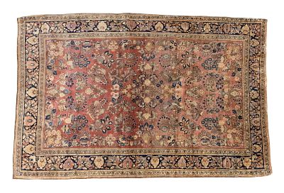 Semi Antique Persian Sarouk. Semi-antique Persian Sarouk rug measuring approx. 6'4" x 4'2". 