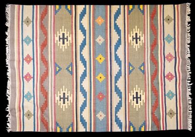 Soutwestern Native Style Rug. A Southwestern native style rug measuring approx. 73" x 49 ". 