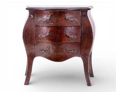 Miniature Bombay 3-Drawer Chest. Unusual miniature Bombay 3 drawer chest. Measures approx. 19.5" 