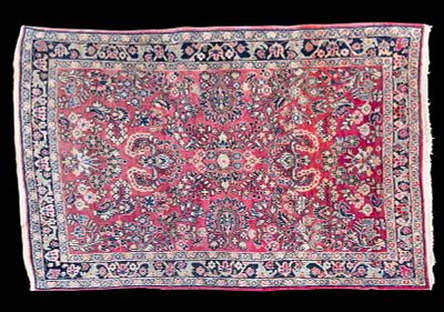 Antique Caucasian Area Rug. Antique Caucasian area rug measuring approx. 3'5" x 4'10". 