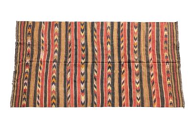 SA Afghan Kilim Rug. Semi-antique Afgan Kilim area rug measuring approx. 6'8" x 9'8". Condition: 