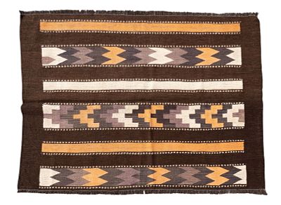 Navajo Area Rug. Navajo area rug measuring approx. 5'4" x 4'11". Condition: Rugs may be made of 