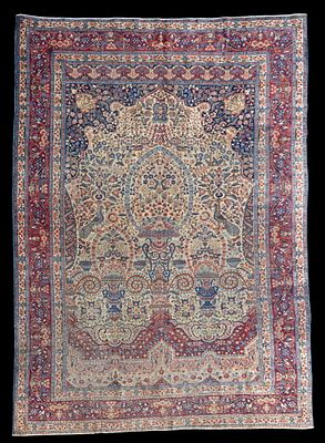 Antique Persian Tabriz Rug ~8'x11.25'. Antique Persian Tabriz area rug measuring approx. 8' x 