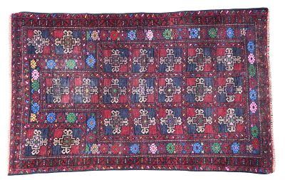 Antique Bokhara Area Rug. Antique Bokhara area rug measuring approx. 2'10" x 1'9". Condition: 
