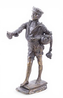 High Quality Signed French Cast Bronze Figurine. High quality French cast solid bronze figurine 