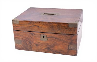 Antique English Mahogany Lap Desk. Antique English mahogany lap desk. Maybe some crotch grain to 