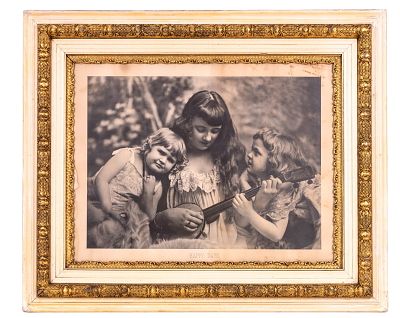 1894 Parkinson Photogravure "Happy Days". Late 19th Century photo realistic 